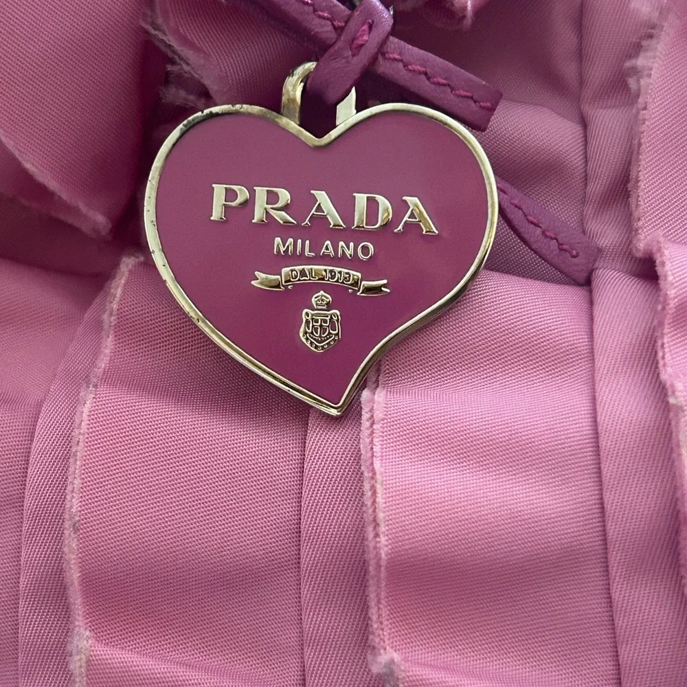 Prada Pink Ruffled Satchel